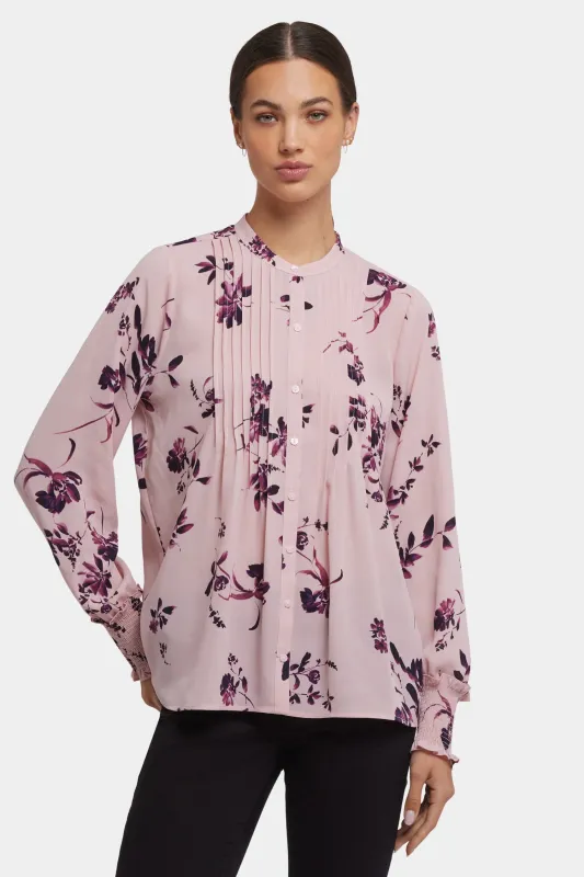 Pleated Peasant Blouse - Petite Palais sold by NYDJ