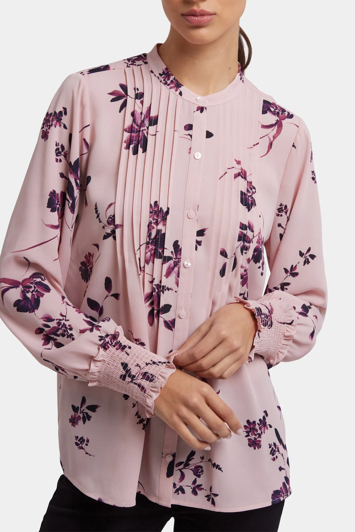 Pleated Peasant Blouse - Petite Palais sold by NYDJ product image thumbnail 2