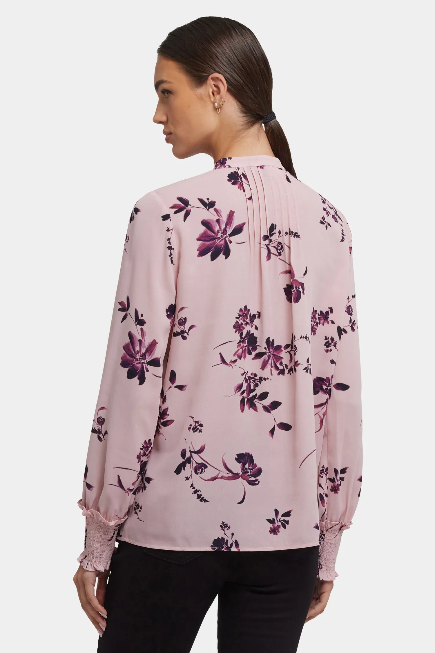 Pleated Peasant Blouse - Petite Palais sold by NYDJ product image thumbnail 3