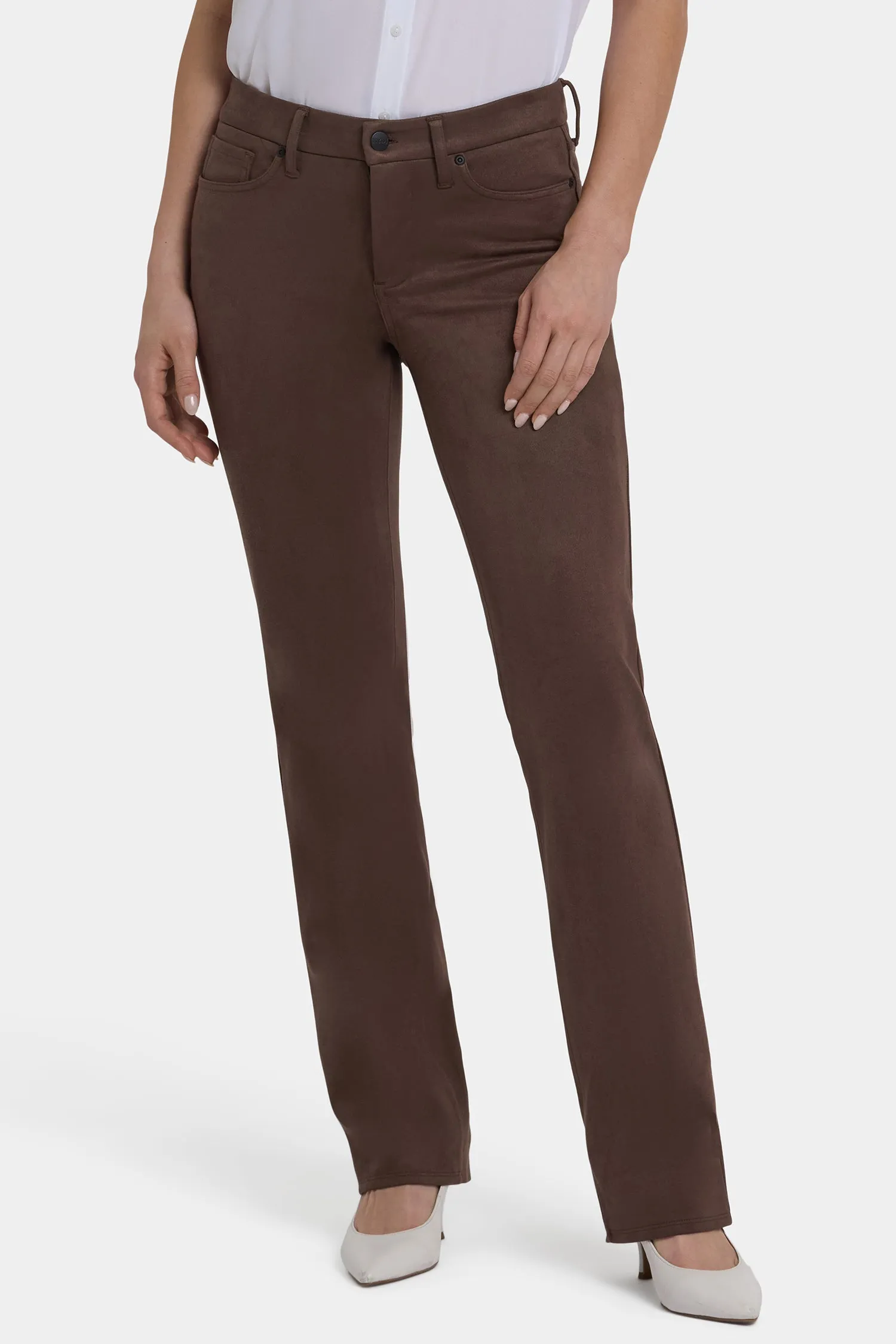 Marilyn Straight Pants In Petite - Coffee Bean sold by NYDJ product image thumbnail 4