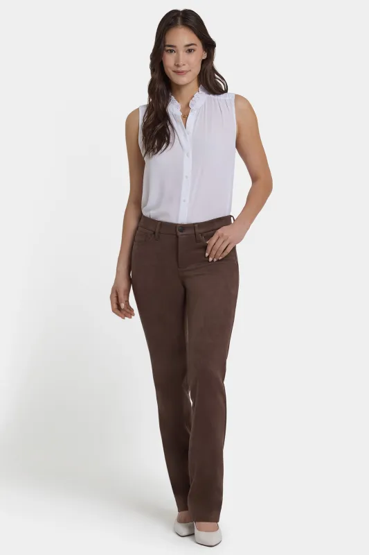 Marilyn Straight Pants In Petite - Coffee Bean sold by NYDJ