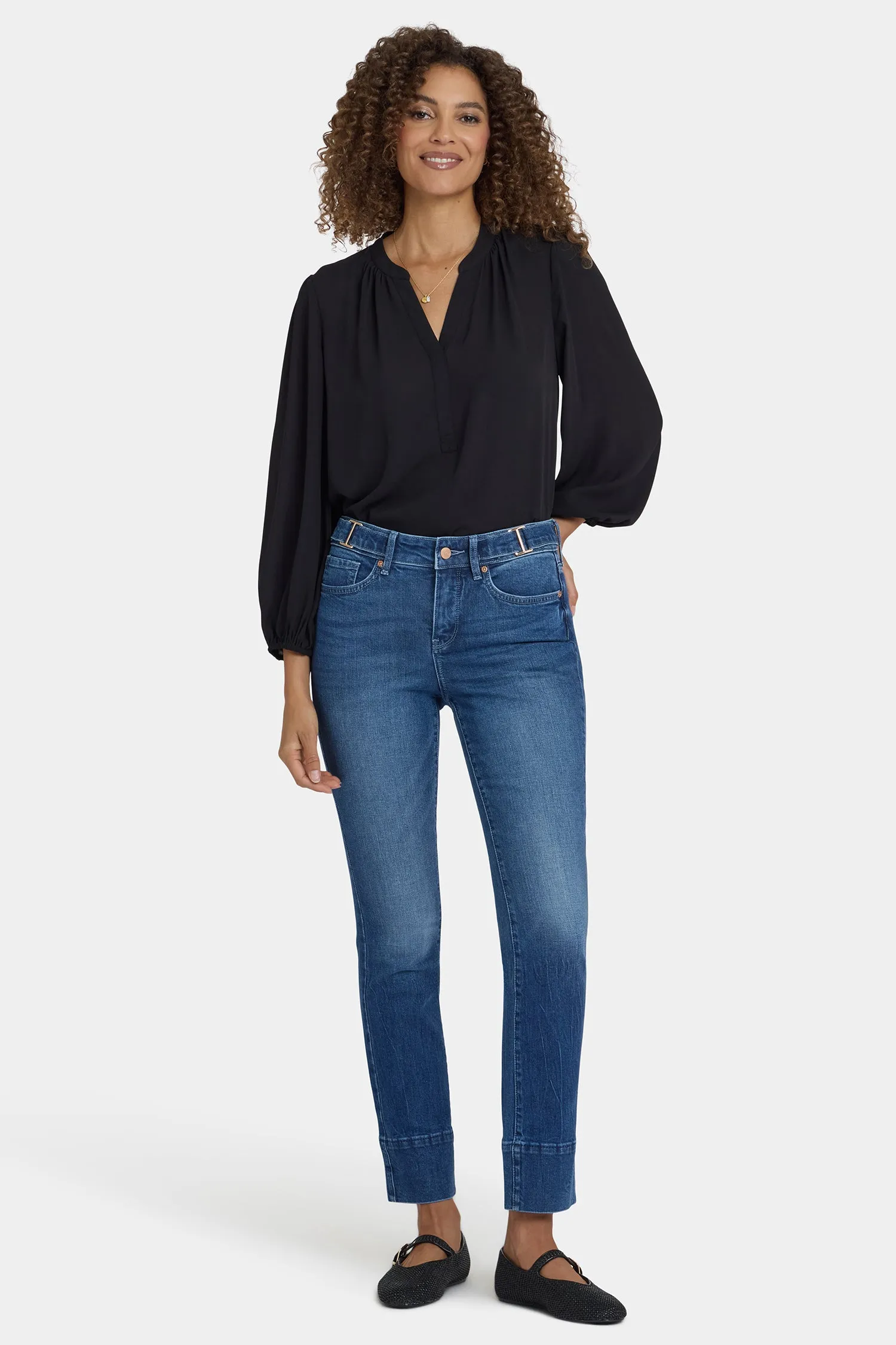 Sheri Slim Jeans In Petite - Cool Marine sold by NYDJ