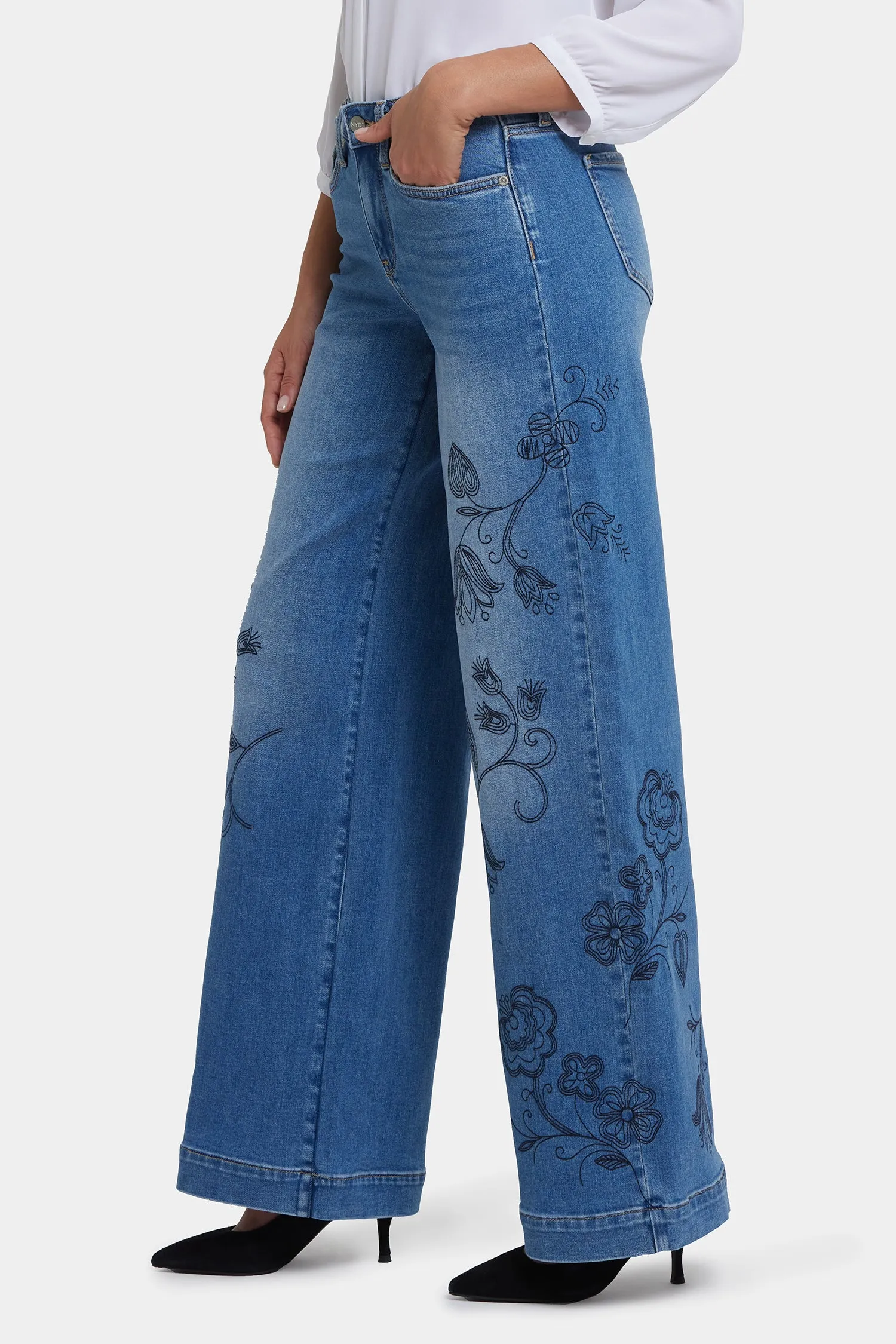 Teresa Wide Leg Jeans In Petite - Water Canyon sold by NYDJ product image thumbnail 3