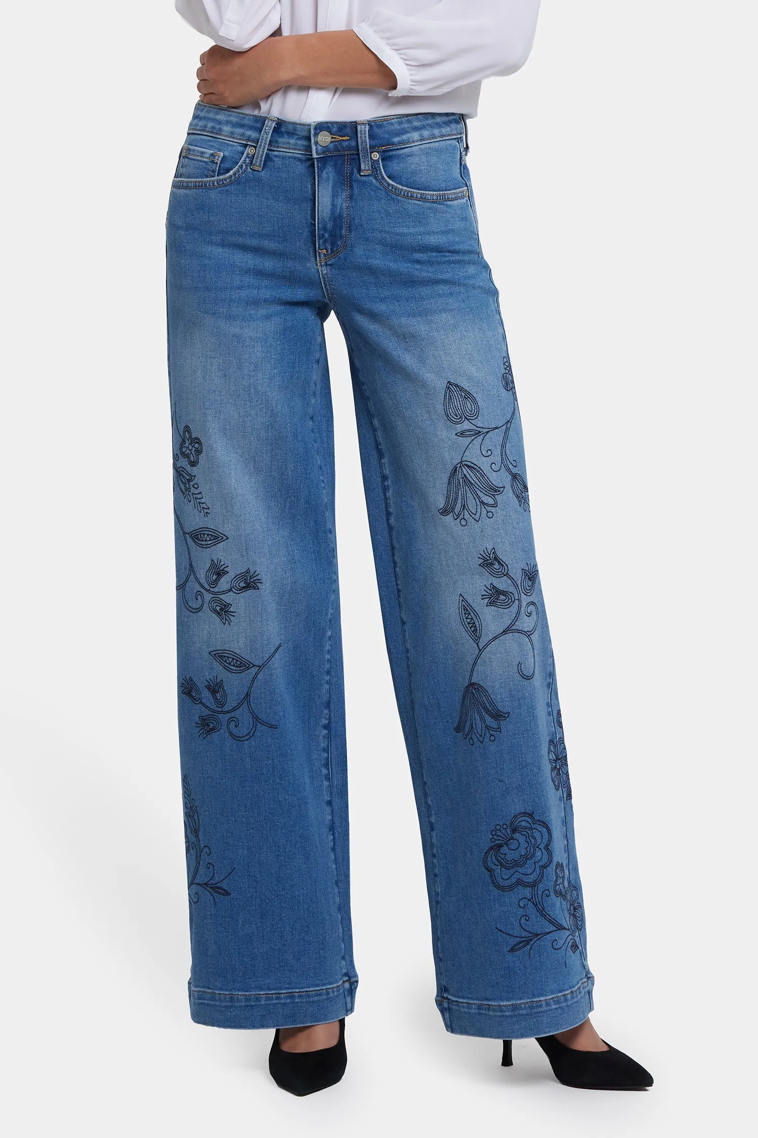 Teresa Wide Leg Jeans In Petite - Water Canyon sold by NYDJ product image thumbnail 4