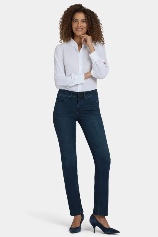 Marilyn Straight Jeans In Petite - Obsidian Blue sold by NYDJ