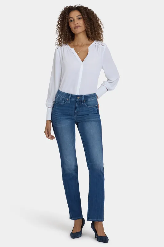 Marilyn Straight Jeans In Petite - Cool Marine sold by NYDJ
