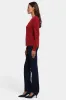 Cashmere Essential Crewneck Sweater - Red sold by NYDJ