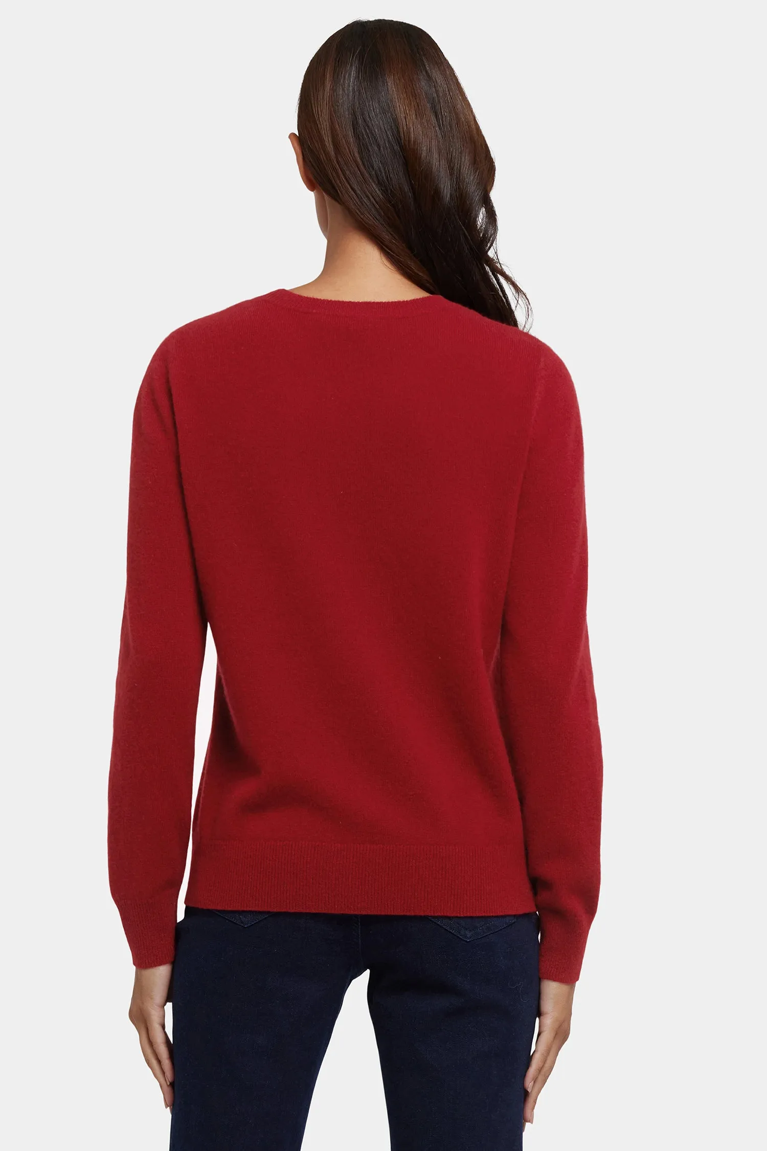 Cashmere Essential Crewneck Sweater - Red sold by NYDJ product image thumbnail 2