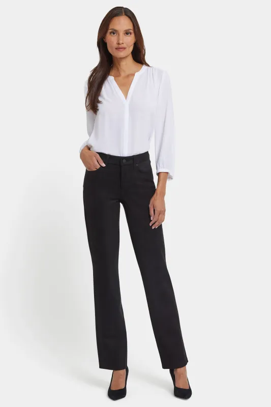 Marilyn Straight Pants In Petite - Black sold by NYDJ