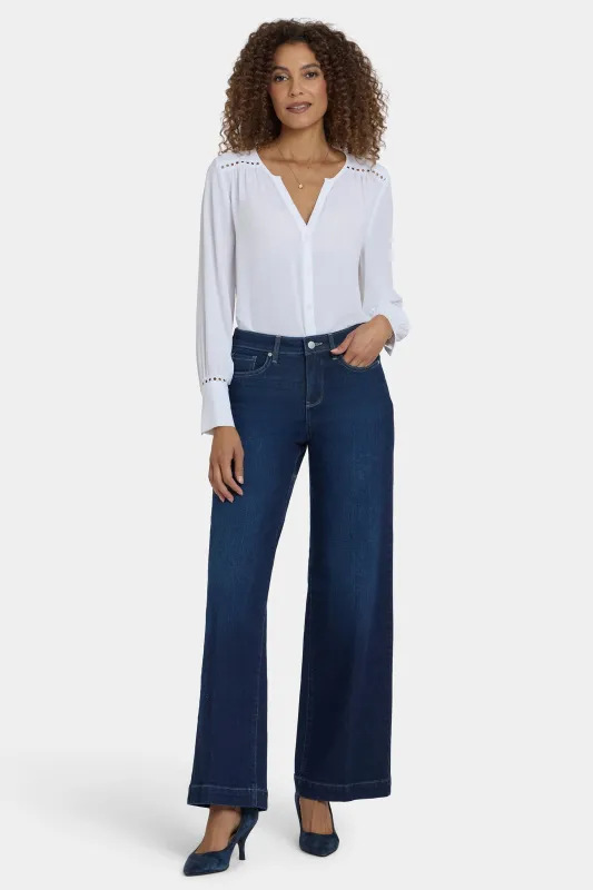 Teresa Wide Leg Jeans In Petite - Midnight Breeze sold by NYDJ