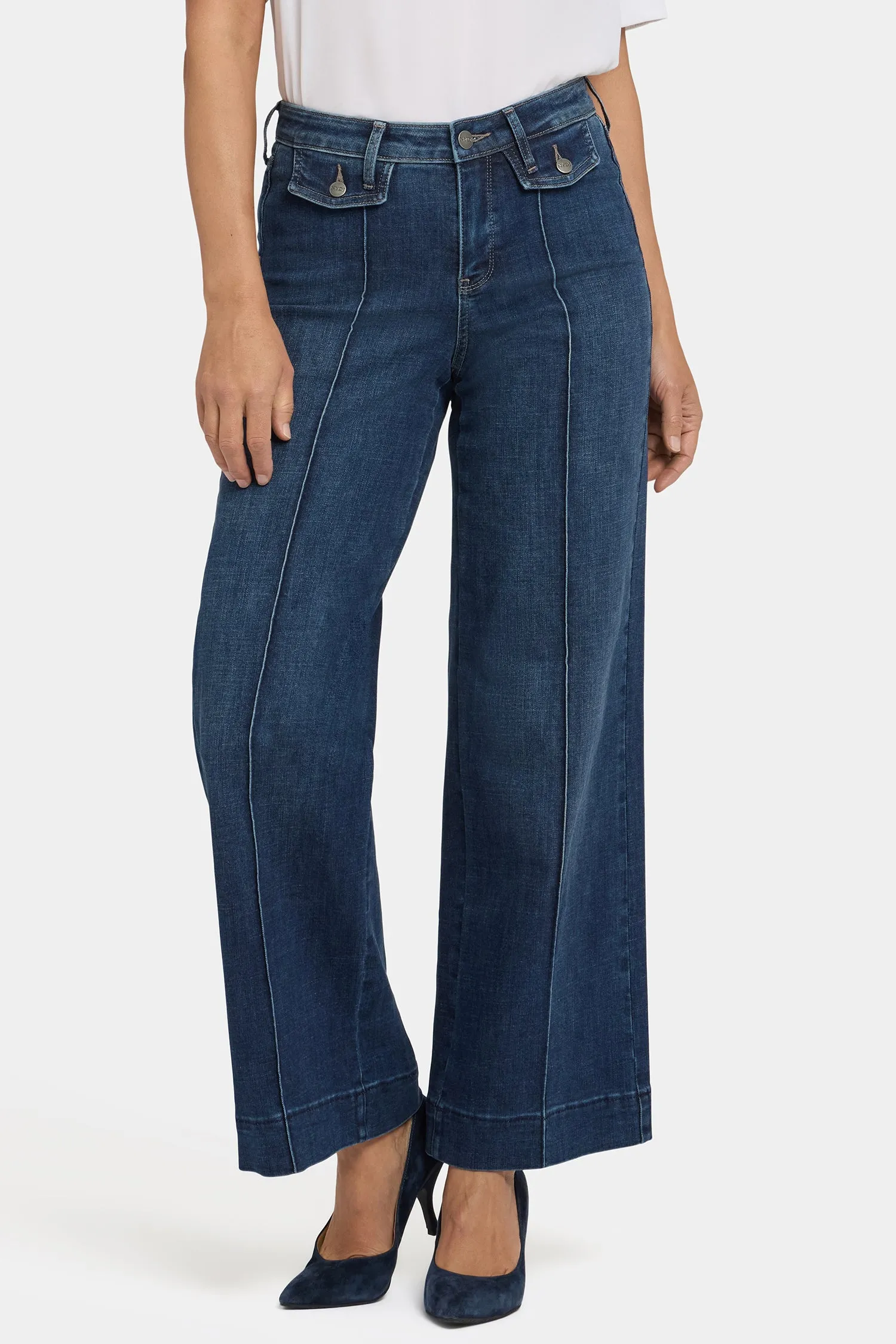 Teresa Wide Leg Jeans In Petite - Louvre Sapphire sold by NYDJ product image thumbnail 4