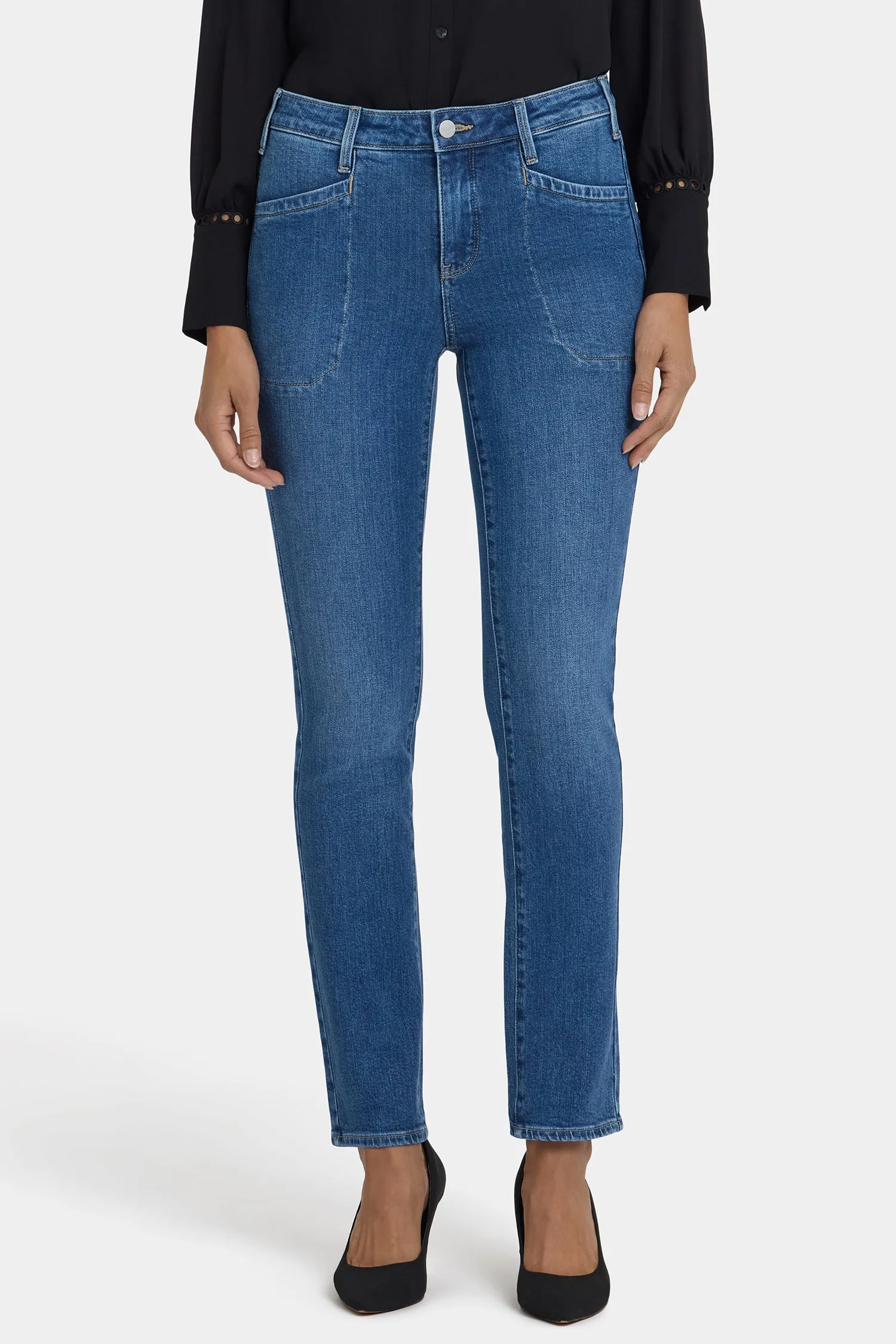 Sheri Slim Jeans In Petite - Opera Blue sold by NYDJ product image thumbnail 5