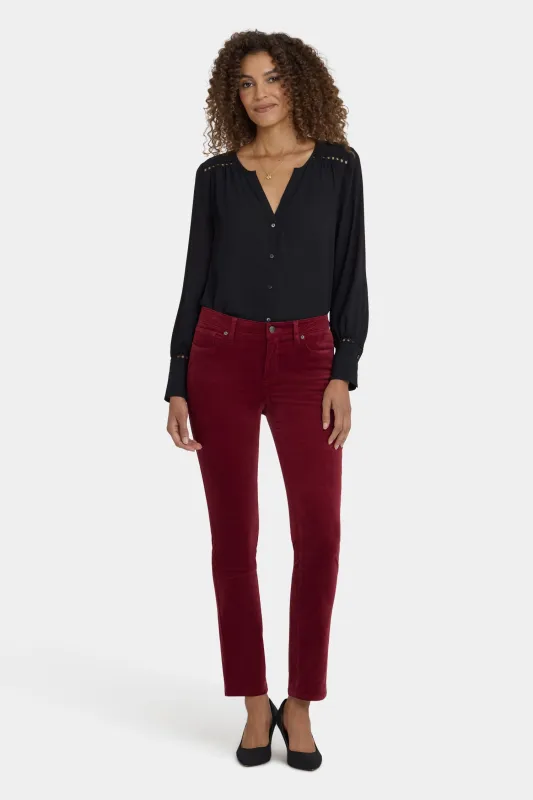 Sheri Slim Pants - Wild Currant sold by NYDJ