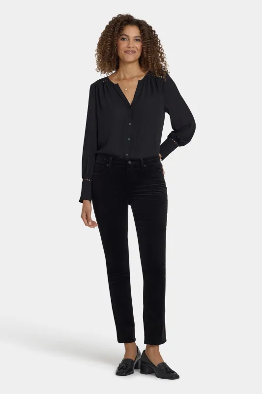 Sheri Slim Pants - Black sold by NYDJ