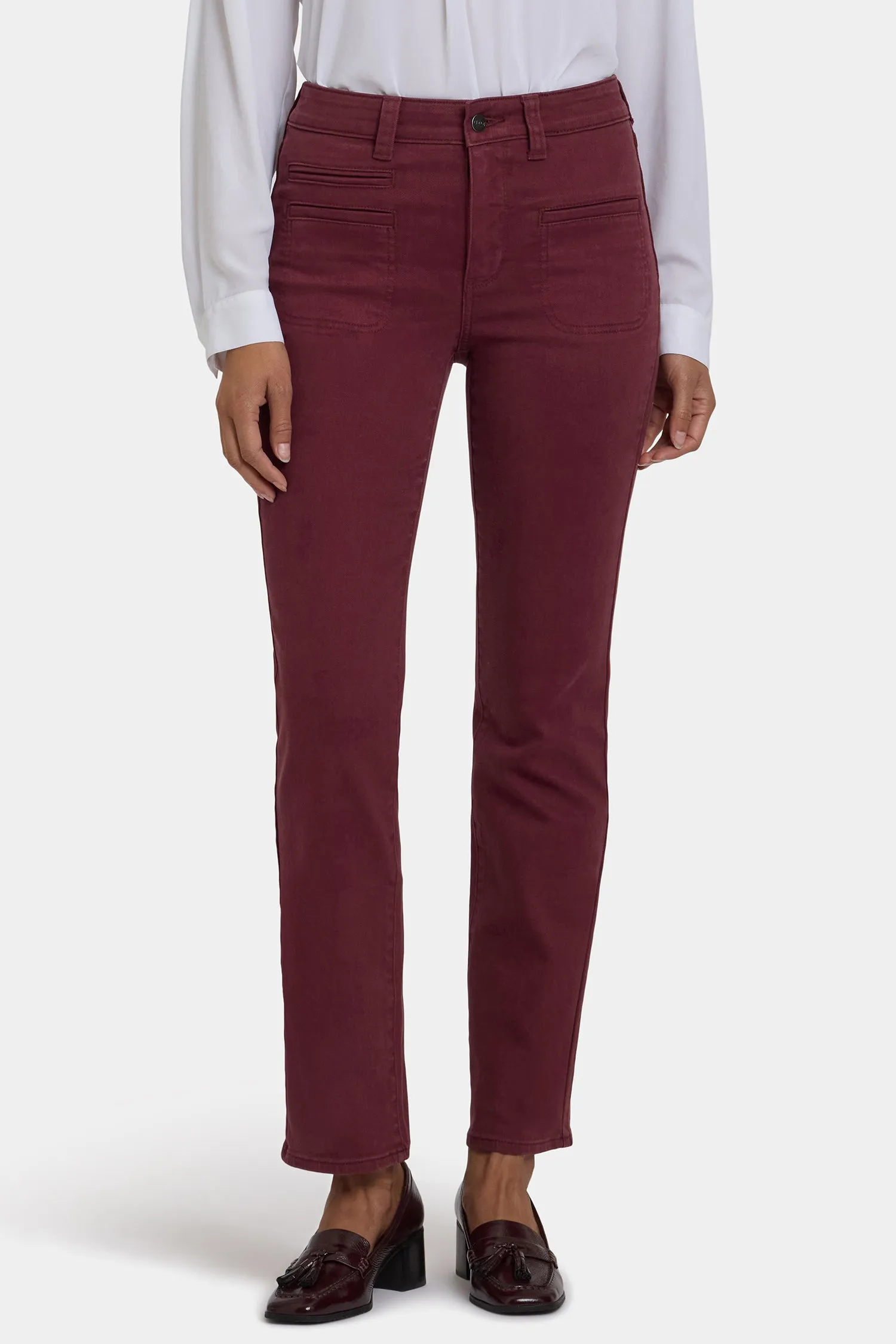 Marilyn Straight Jeans In Petite - Sienna Red sold by NYDJ product image thumbnail 5