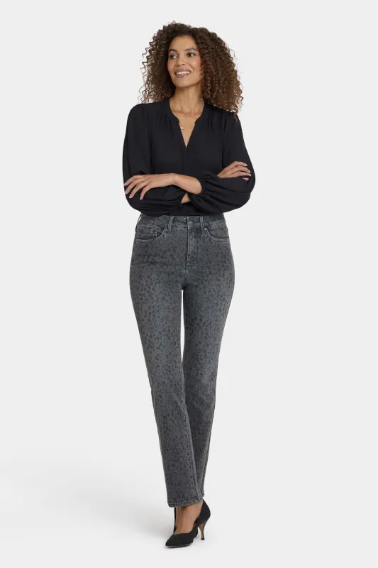 Marilyn Straight Jeans - Grey Daniela Ditsy sold by NYDJ