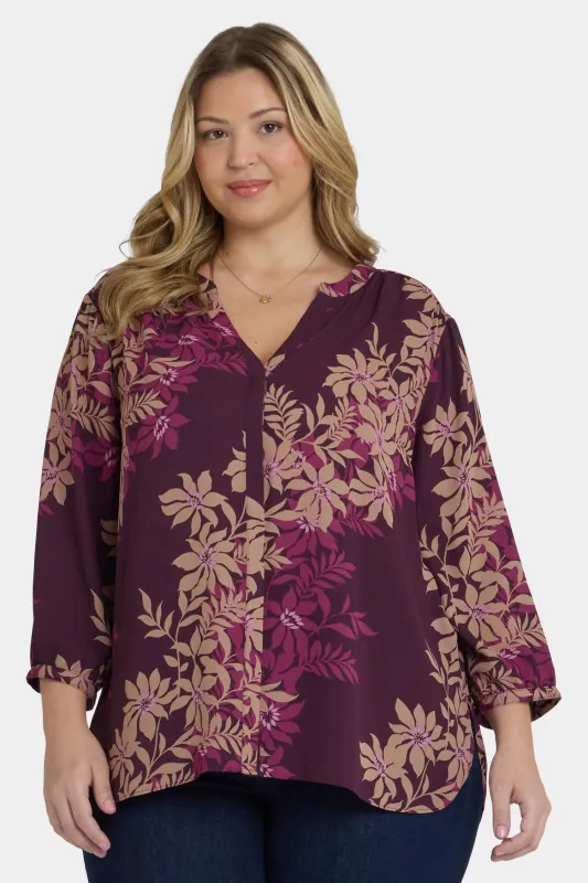Pintuck Blouse In Plus Size - Bonne Nouvelle sold by NYDJ