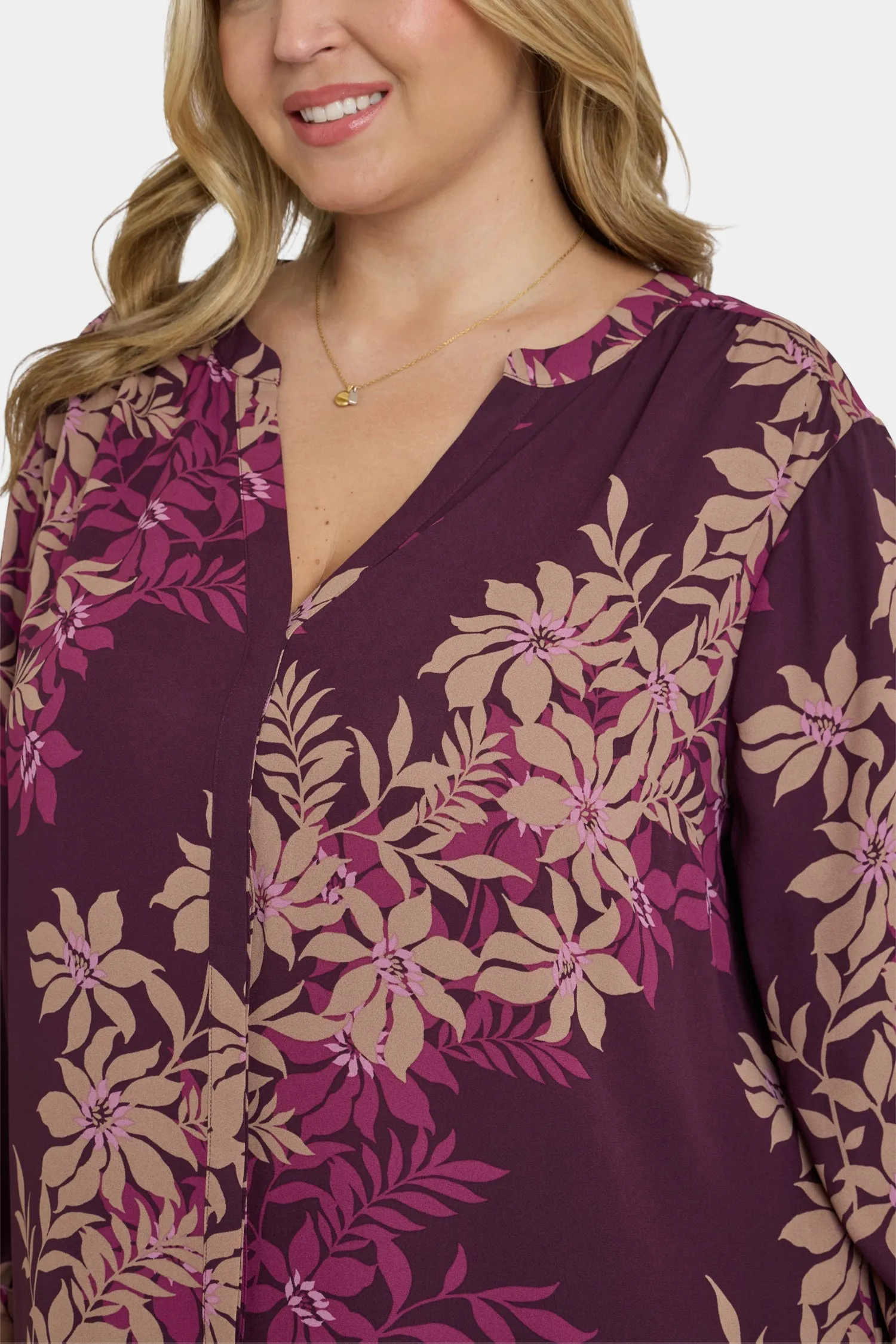 Pintuck Blouse In Plus Size - Bonne Nouvelle sold by NYDJ product image thumbnail 5