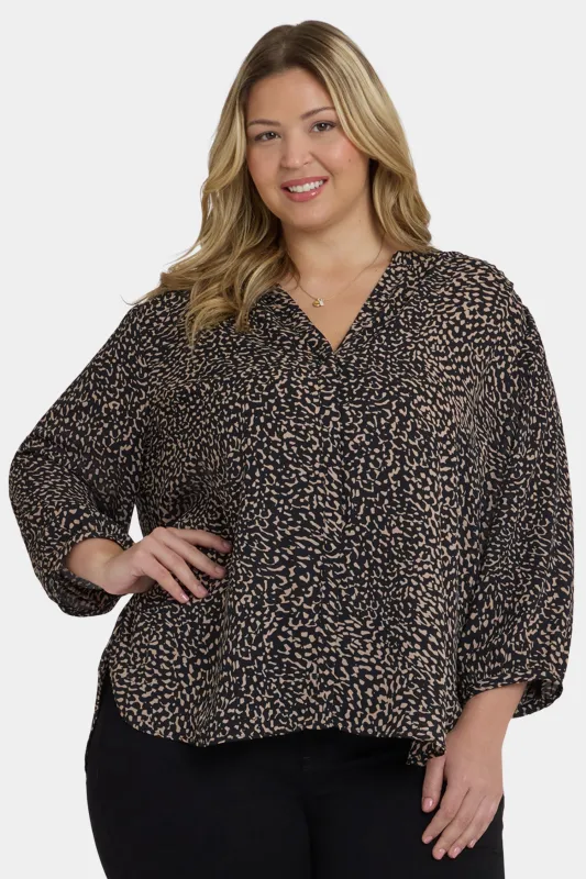 Pintuck Blouse In Plus Size - Camille le Vie sold by NYDJ