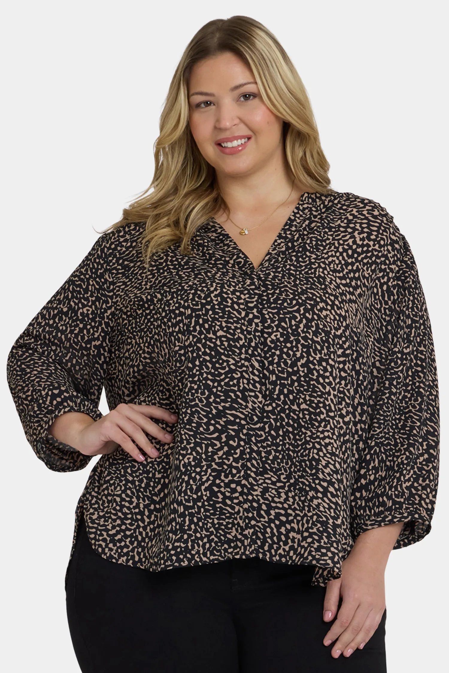 Pintuck Blouse In Plus Size - Camille le Vie sold by NYDJ