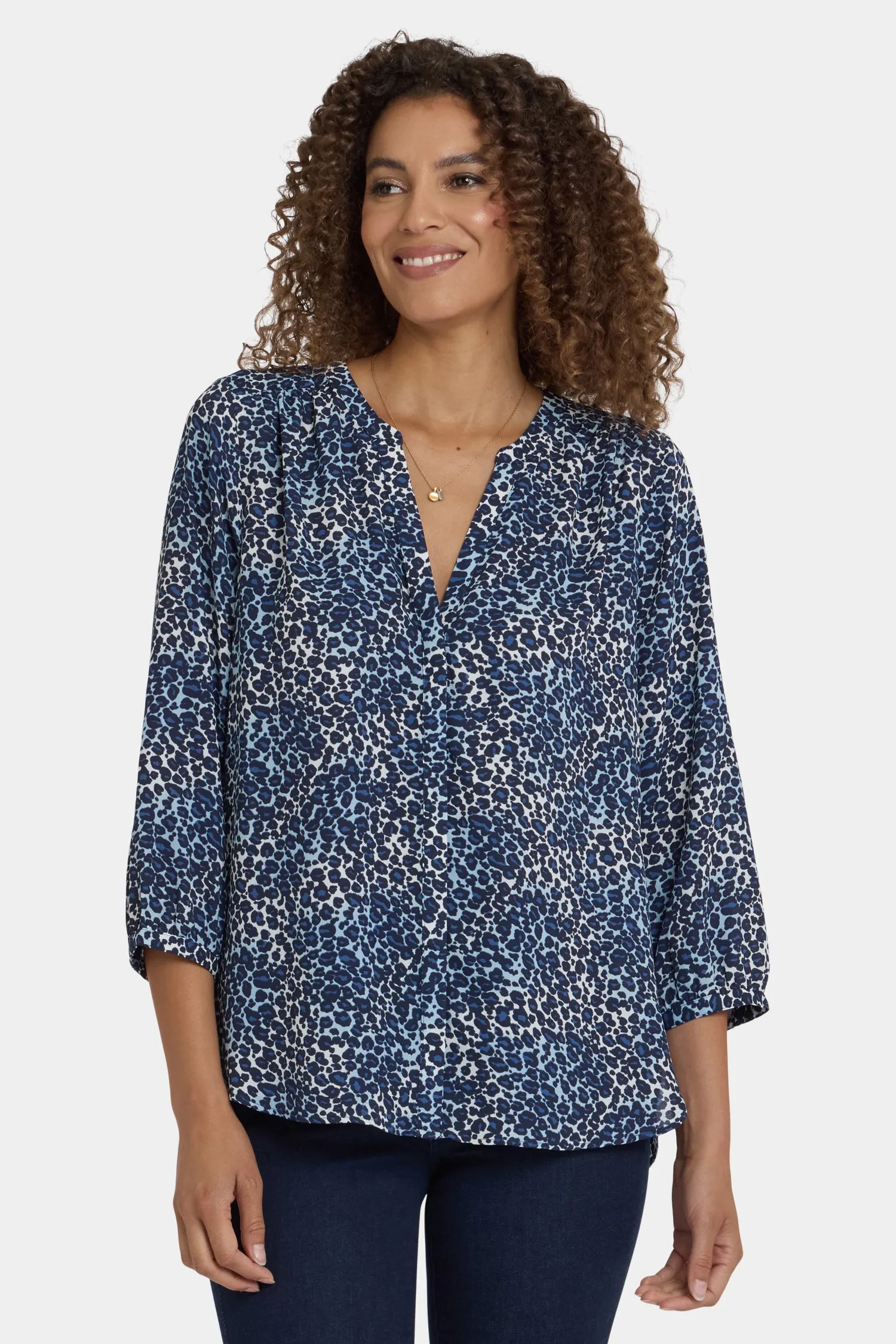 Pintuck Blouse - Indigo Cat sold by NYDJ