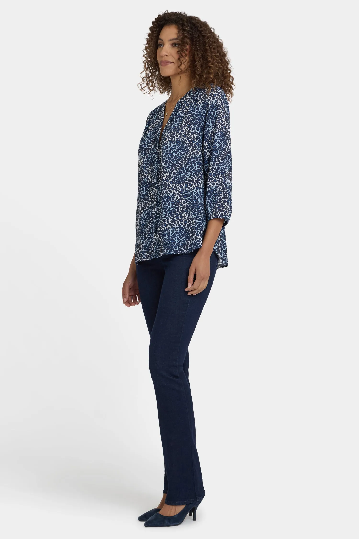 Pintuck Blouse - Indigo Cat sold by NYDJ product image thumbnail 3