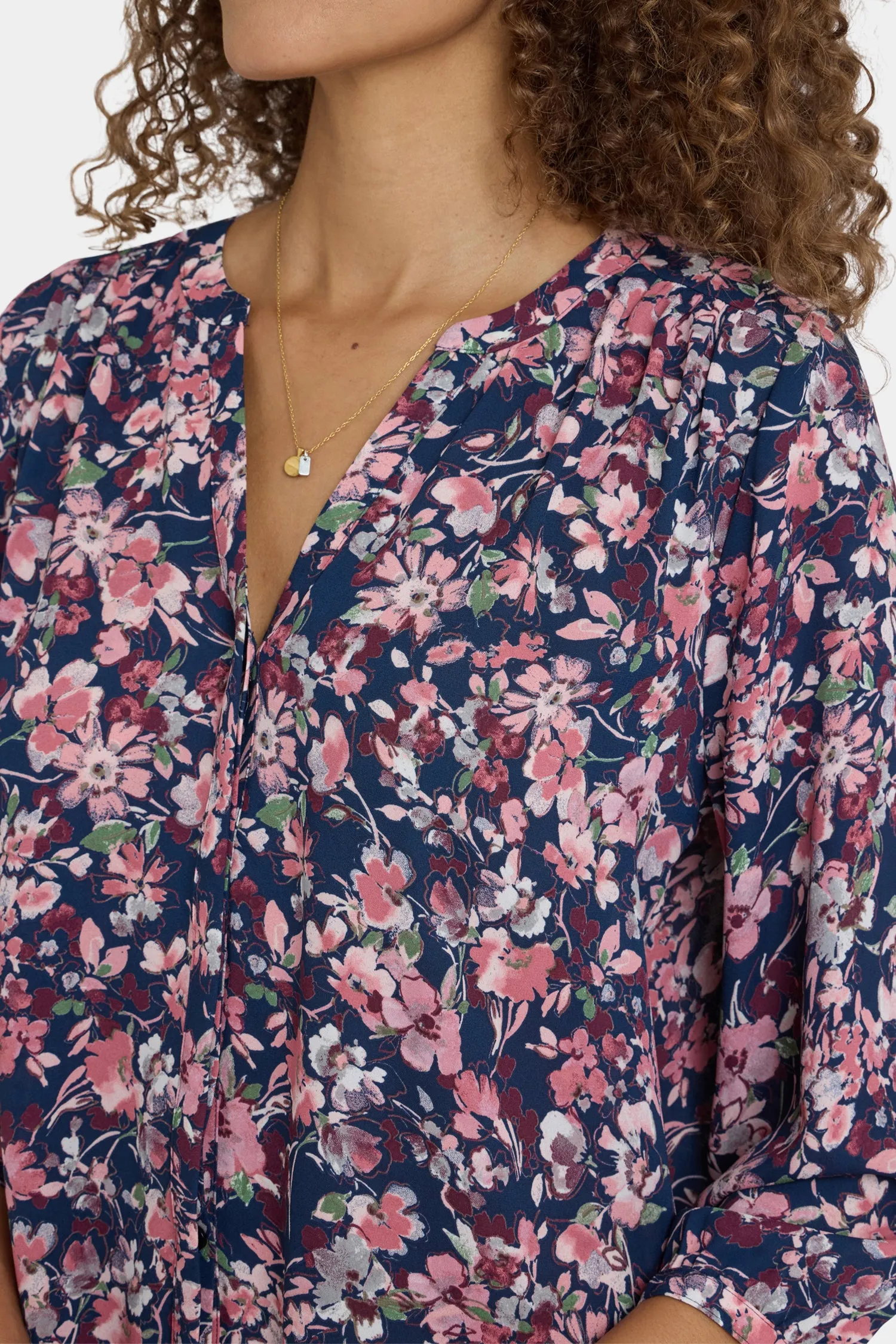 Pintuck Blouse - Rosetta Blooms sold by NYDJ product image thumbnail 2
