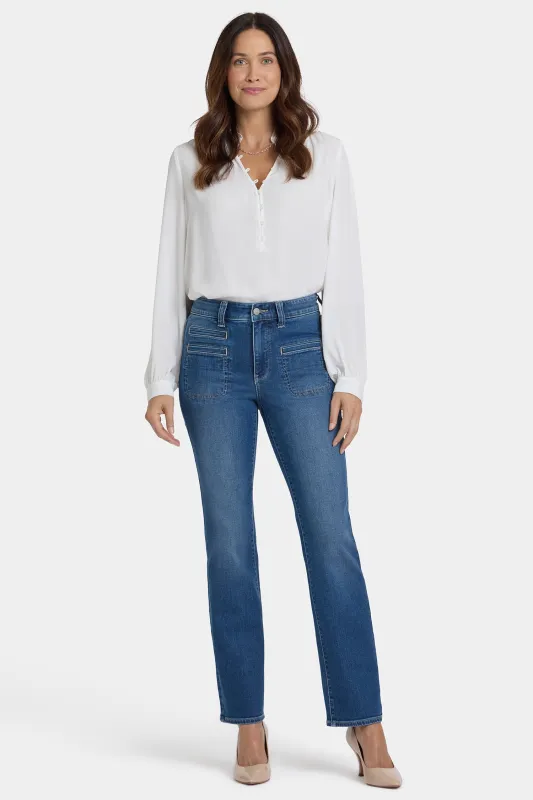 Marilyn Straight Jeans In Petite - Romantic Indigo sold by NYDJ