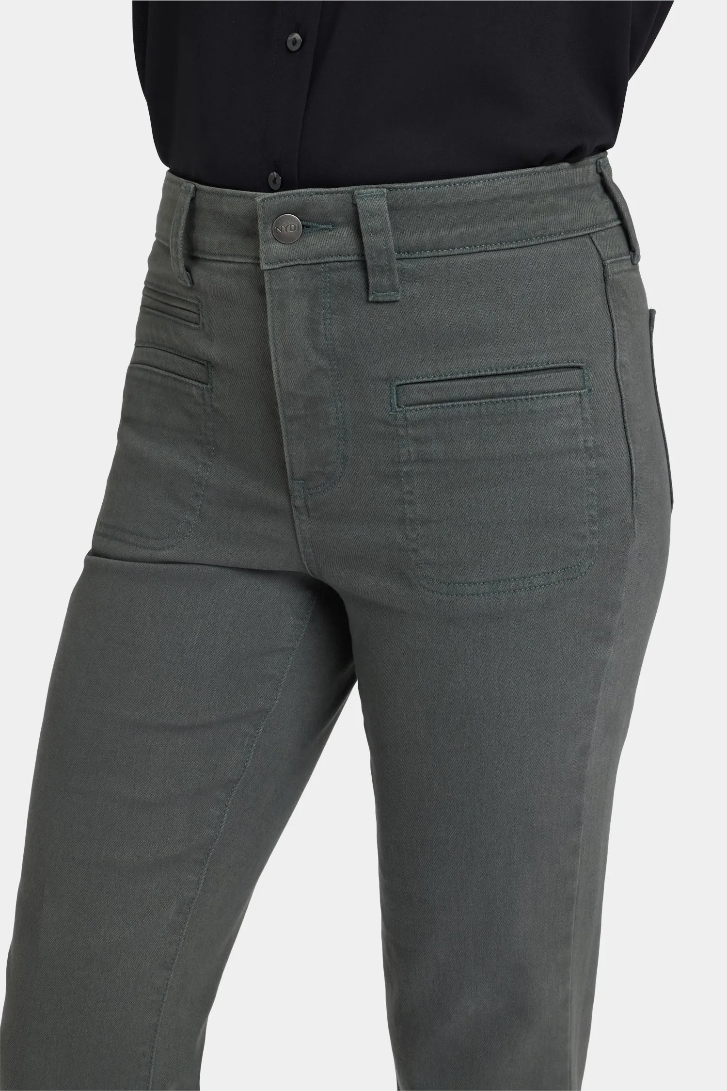 Marilyn Straight Jeans In Petite - True Olive sold by NYDJ product image thumbnail 2