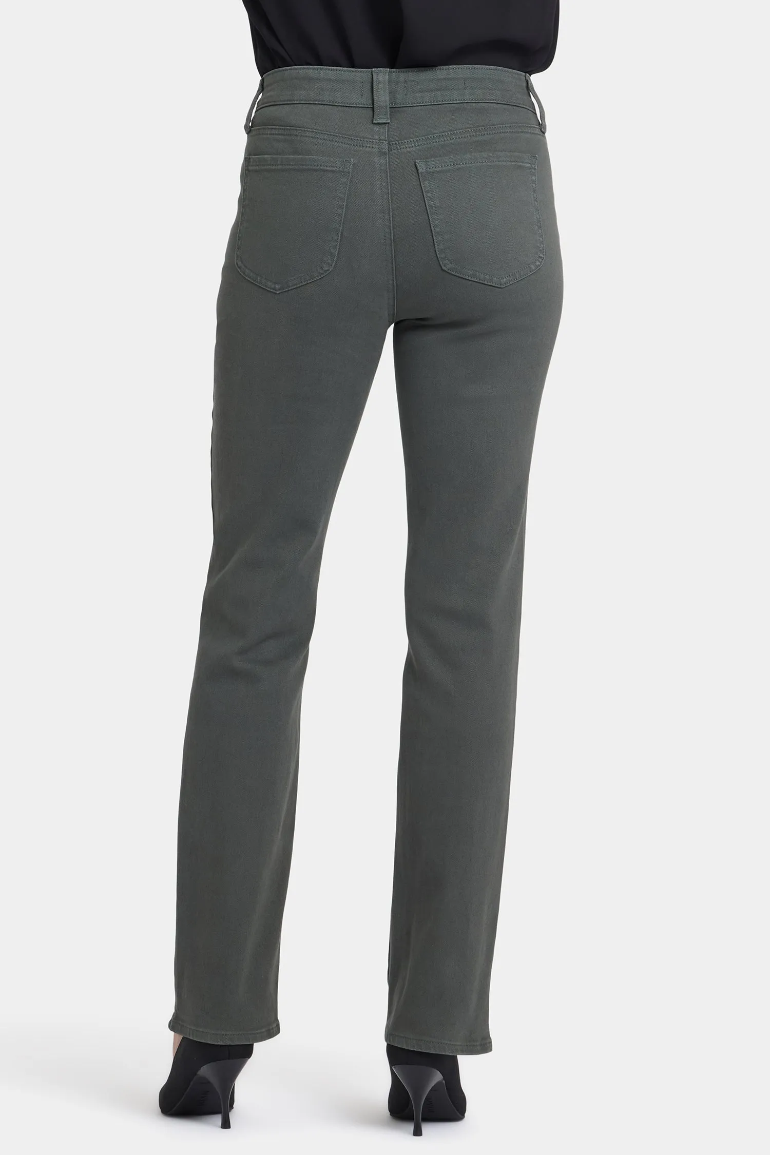 Marilyn Straight Jeans In Petite - True Olive sold by NYDJ product image thumbnail 3