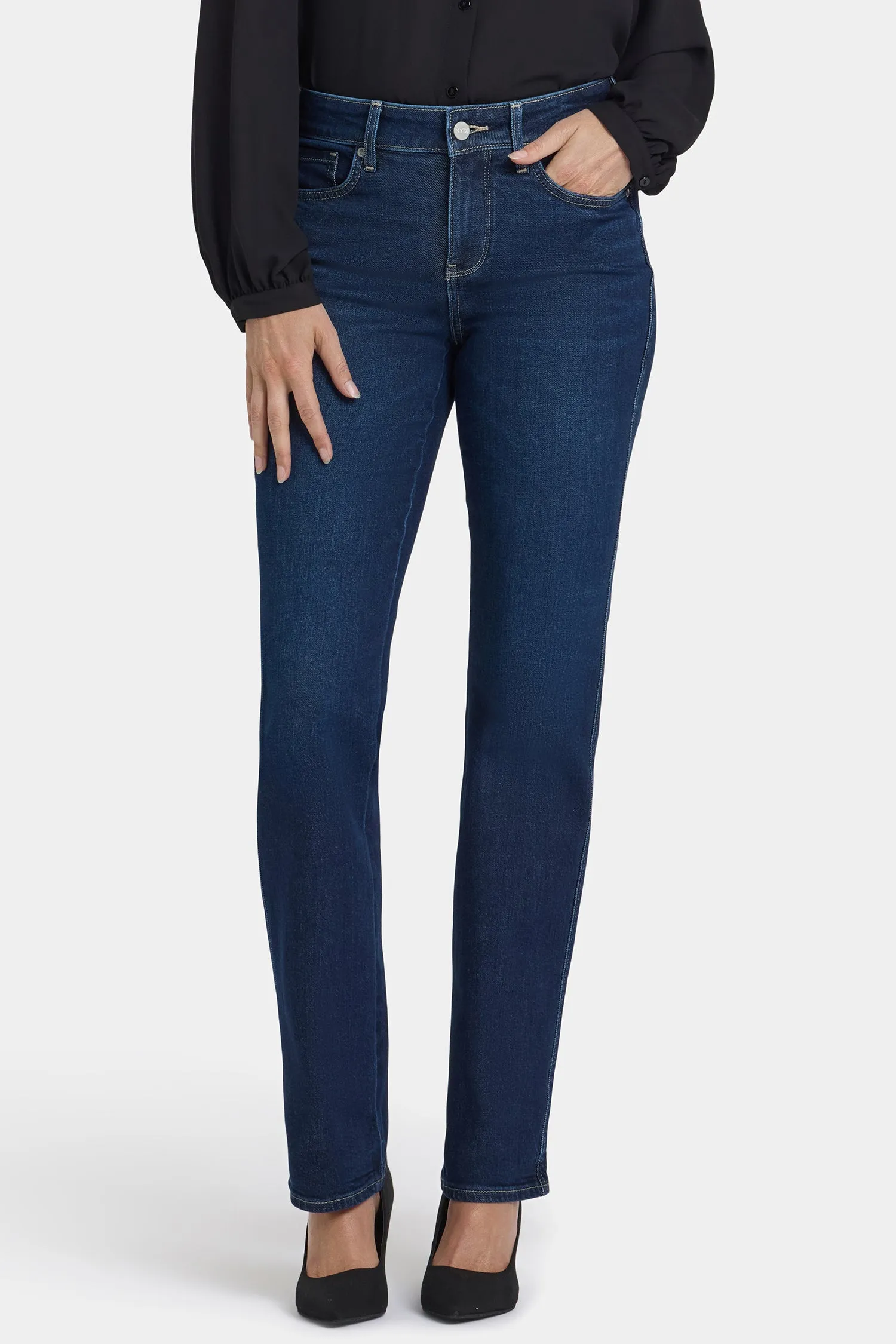 Marilyn Straight Jeans - Indigo Seine sold by NYDJ product image thumbnail 4