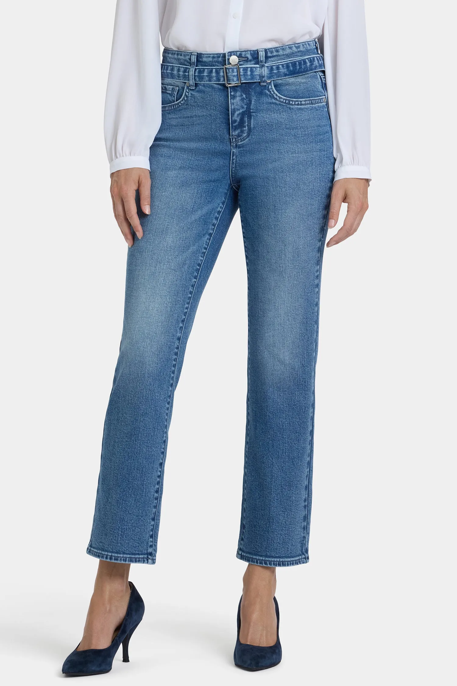 Marilyn Straight Ankle Jeans - Washed Crystal sold by NYDJ product image thumbnail 5