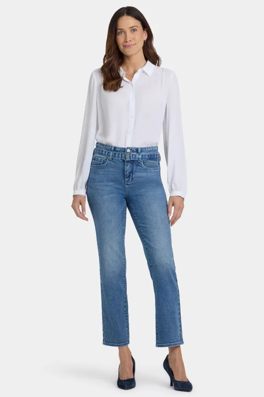 Marilyn Straight Ankle Jeans - Washed Crystal sold by NYDJ