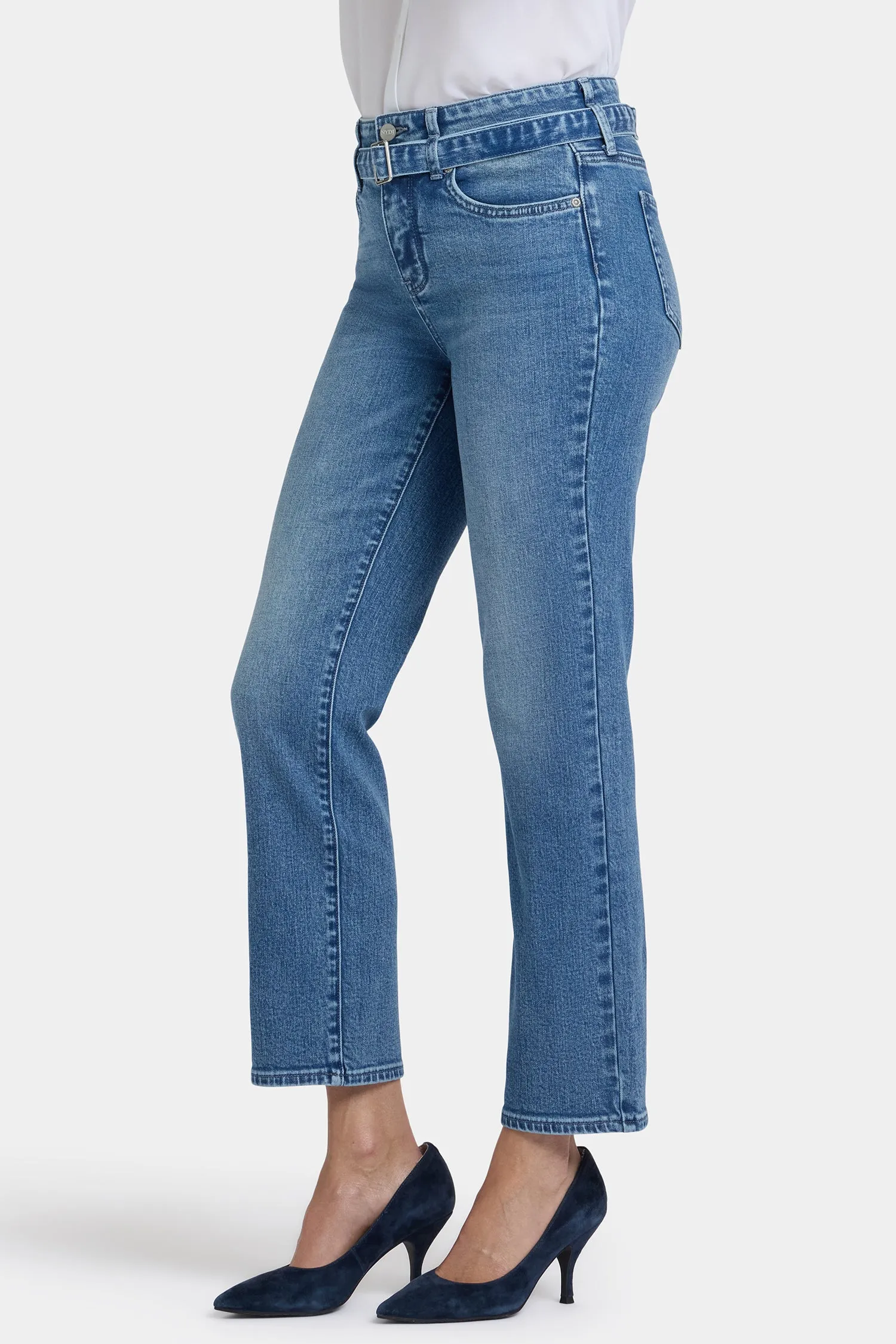 Marilyn Straight Ankle Jeans - Washed Crystal sold by NYDJ product image thumbnail 4