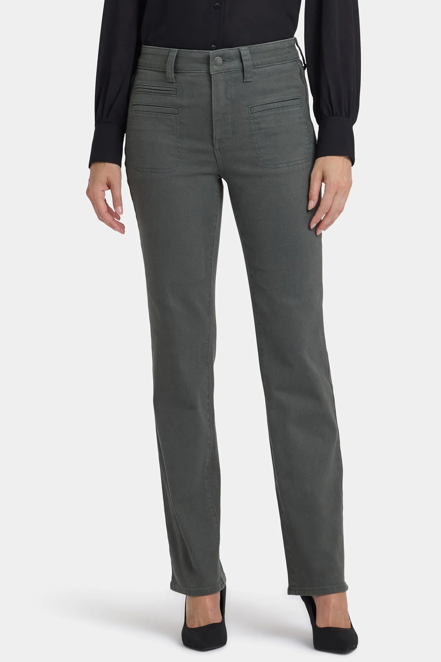 Marilyn Straight Jeans - True Olive sold by NYDJ product image thumbnail 4