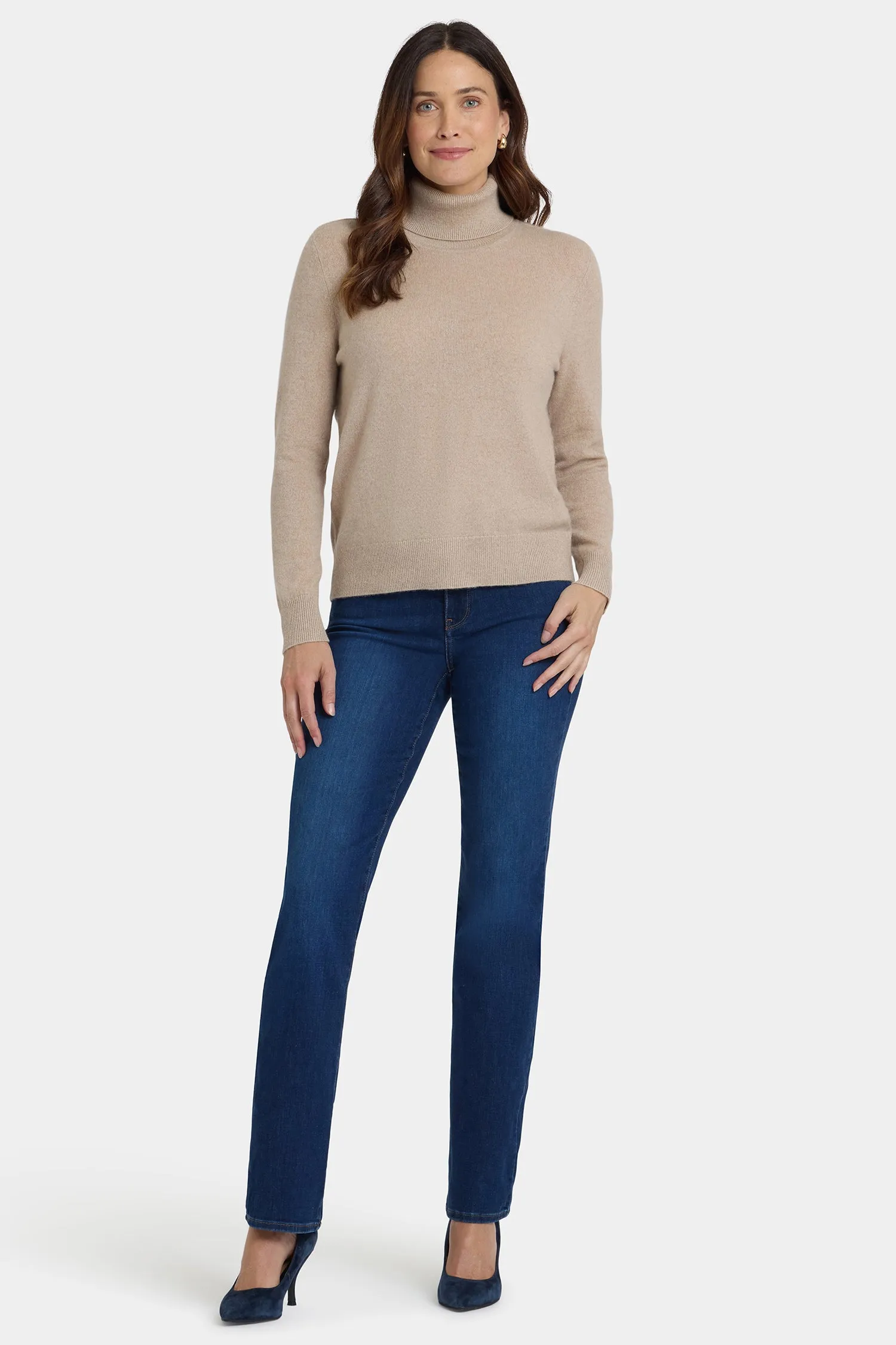 Cashmere Turtleneck Sweater - Taupe sold by NYDJ product image thumbnail 5