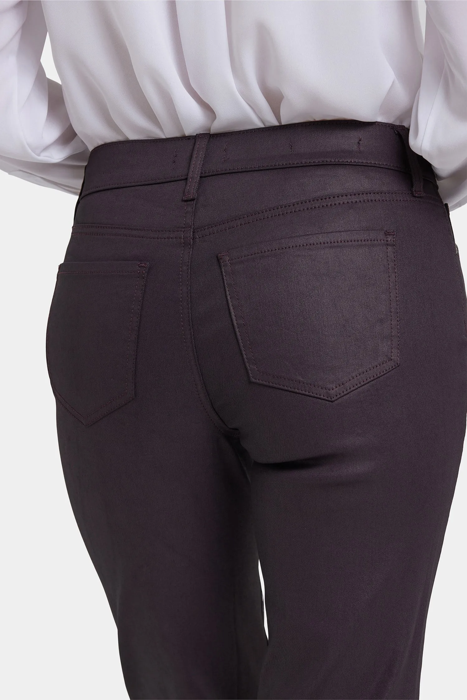 Coated Marilyn Straight Jeans In Petite - Fig Coated sold by NYDJ product image thumbnail 5
