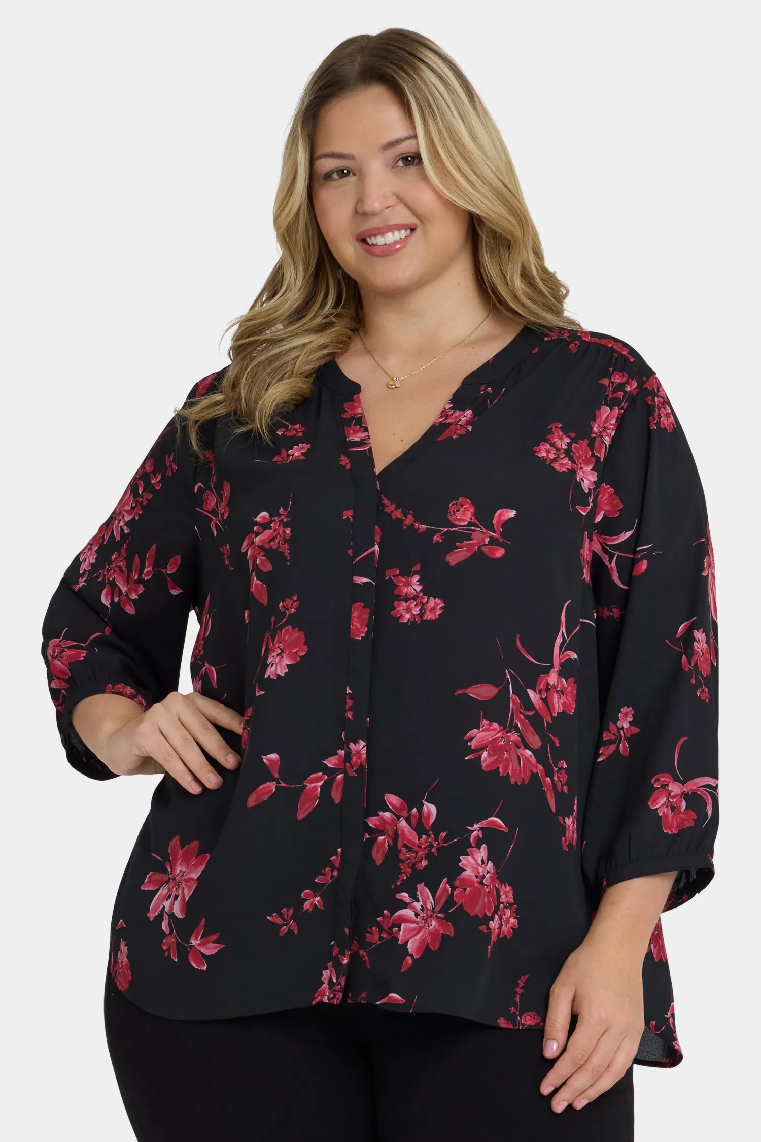 Pintuck Blouse In Plus Size - Vivienne sold by NYDJ