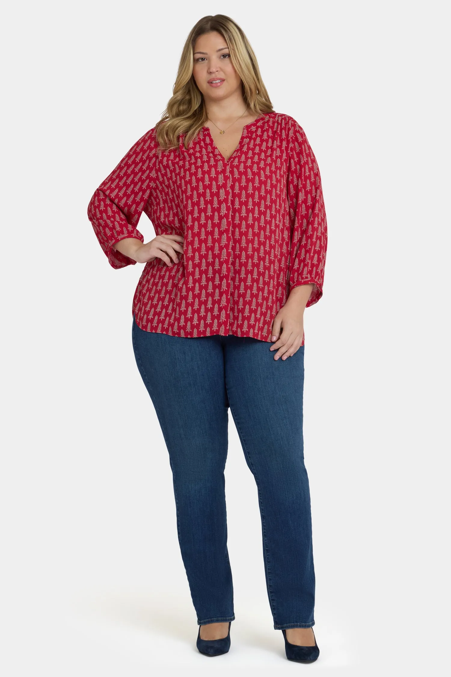 Pintuck Blouse In Plus Size - Jacqueline sold by NYDJ product image thumbnail 4