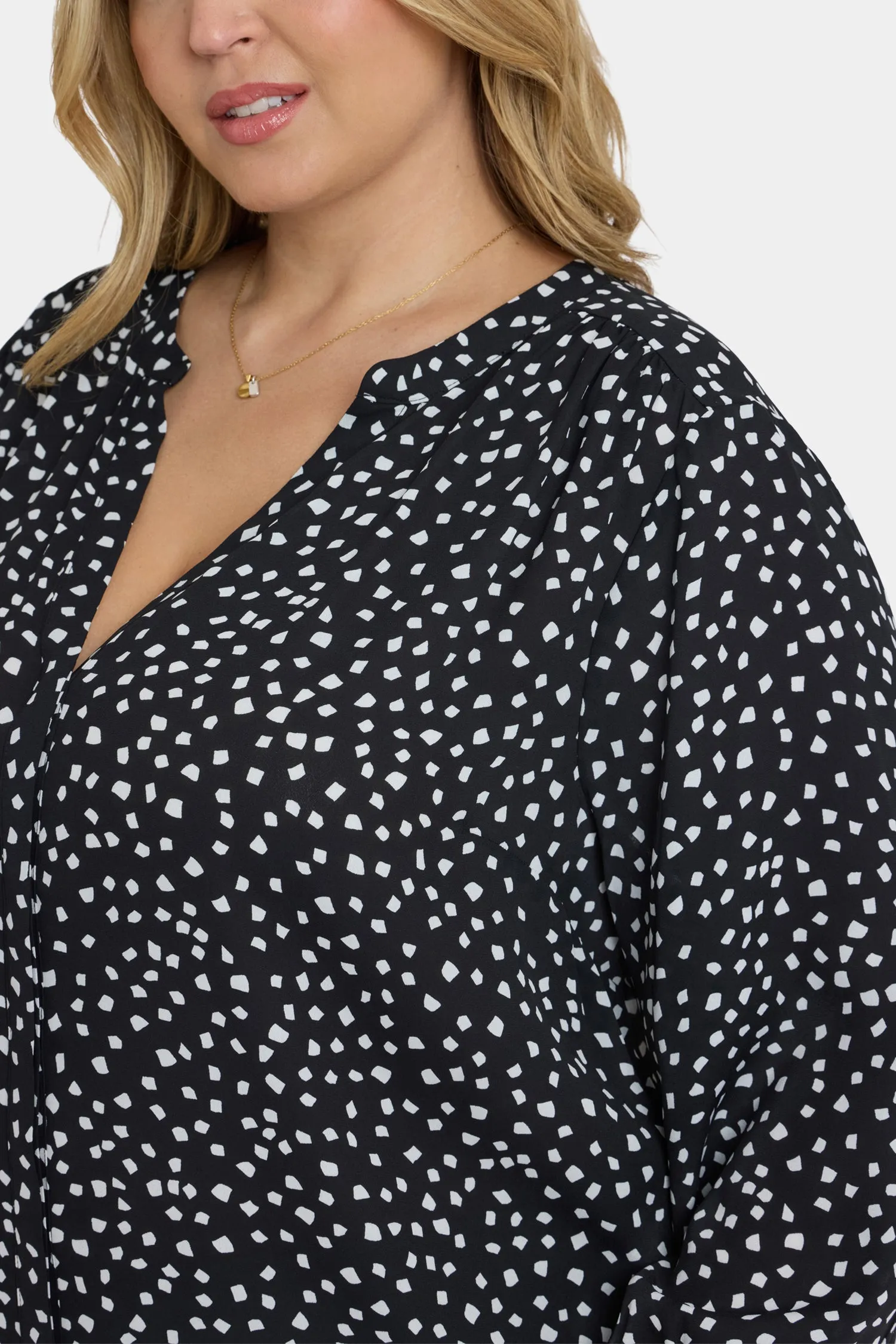 Pintuck Blouse In Plus Size - Francoise Dots sold by NYDJ product image thumbnail 5