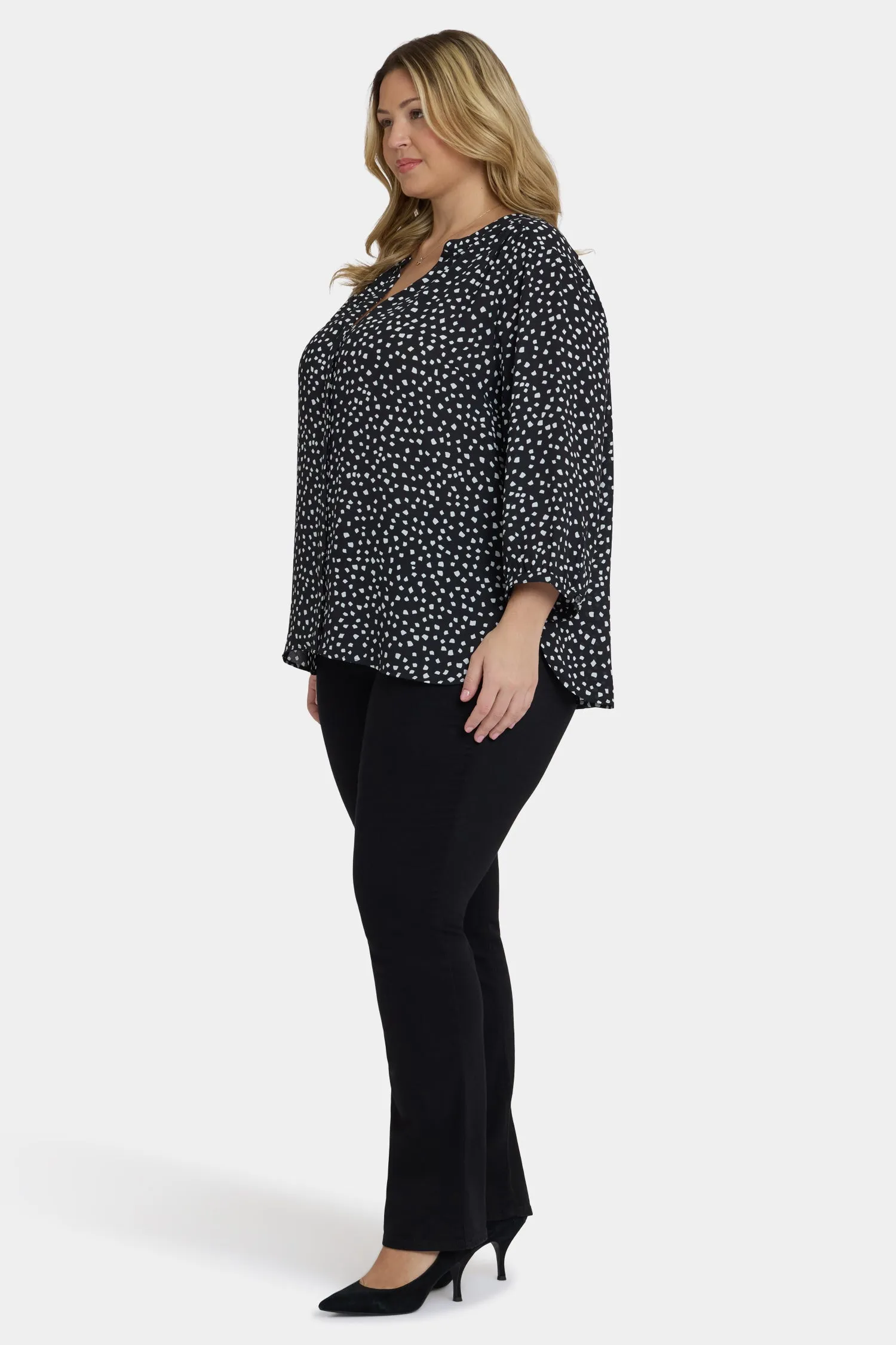 Pintuck Blouse In Plus Size - Francoise Dots sold by NYDJ product image thumbnail 3