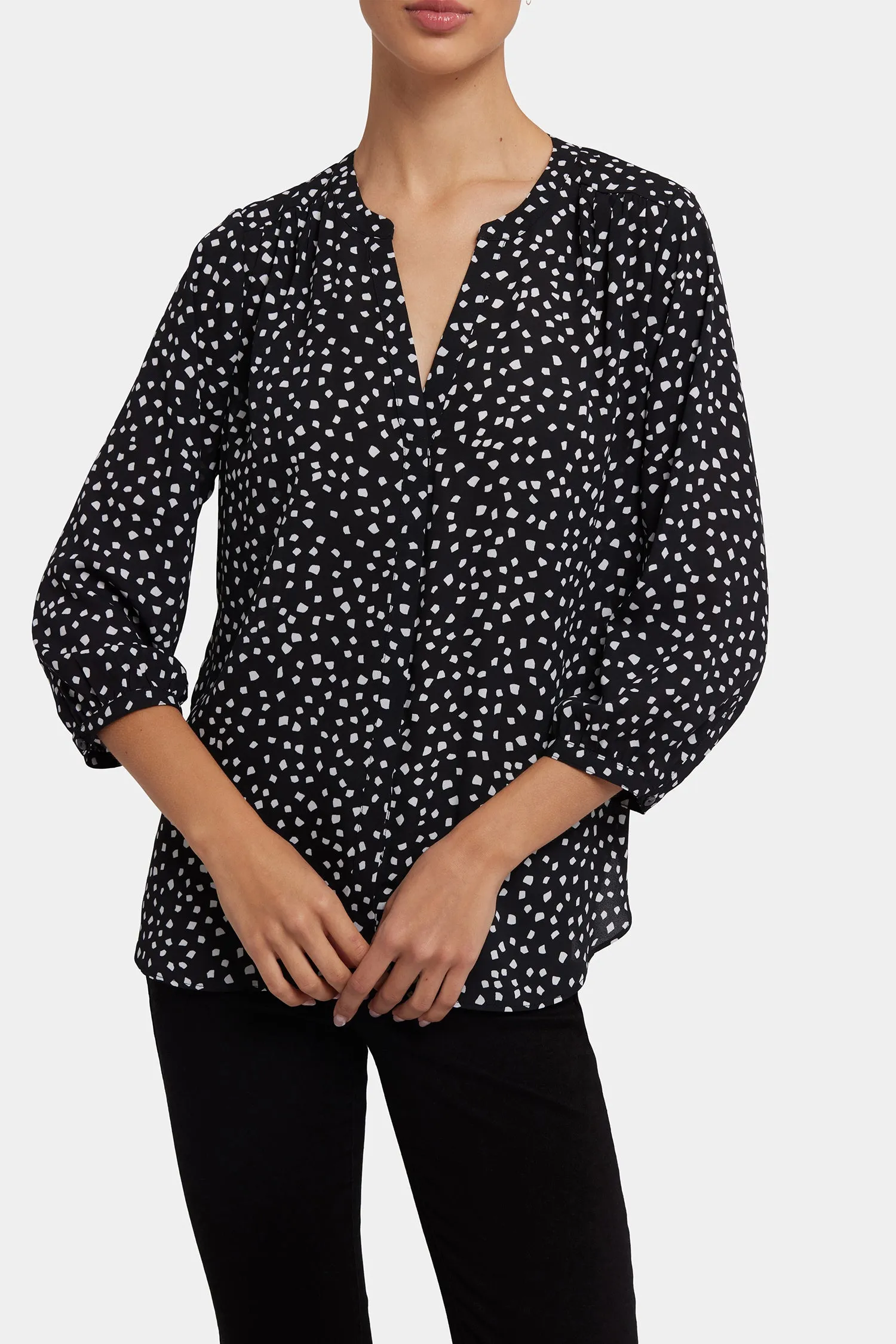 Pintuck Blouse - Francoise Dots sold by NYDJ product image thumbnail 2
