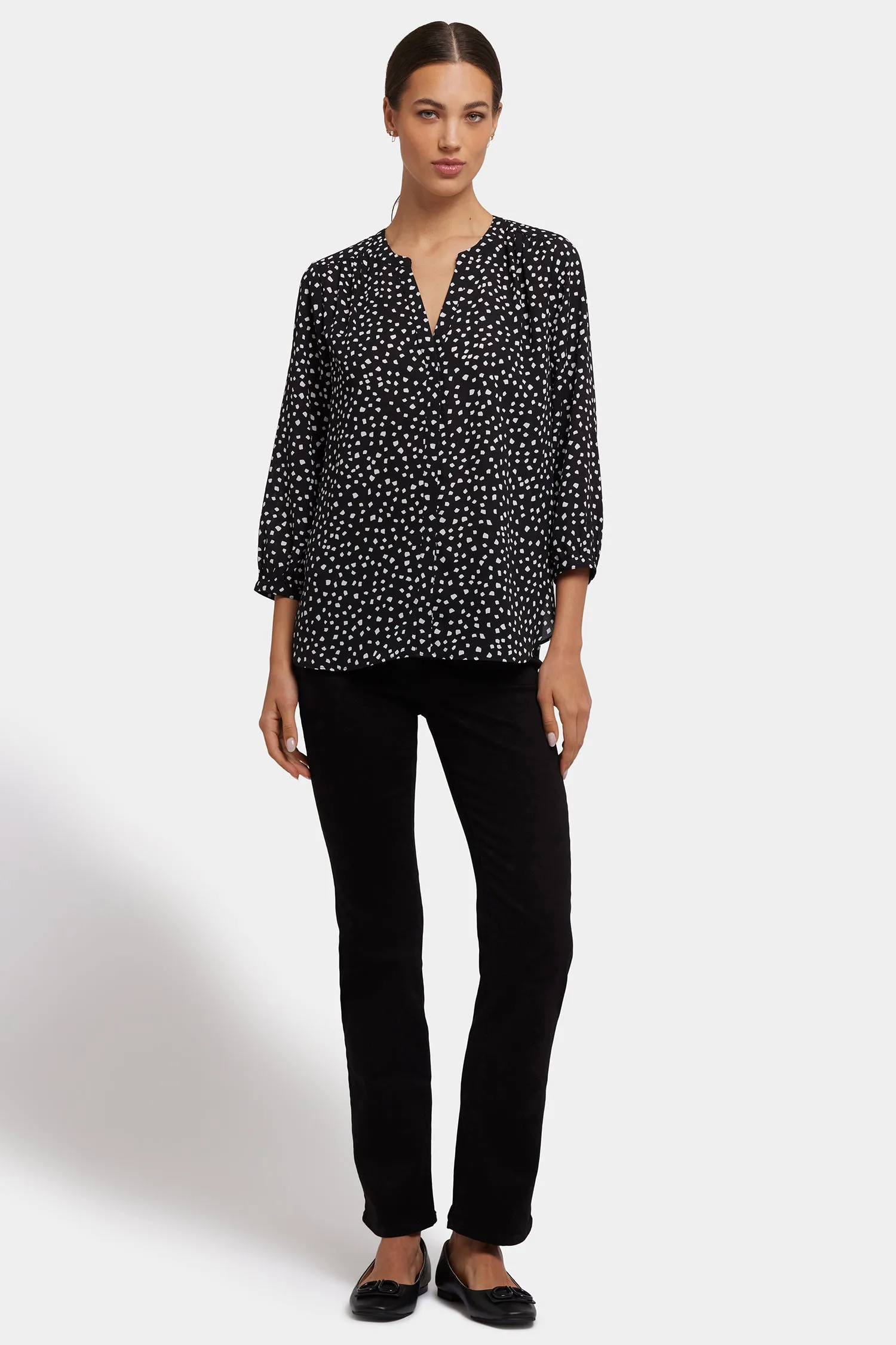 Pintuck Blouse - Francoise Dots sold by NYDJ product image thumbnail 5