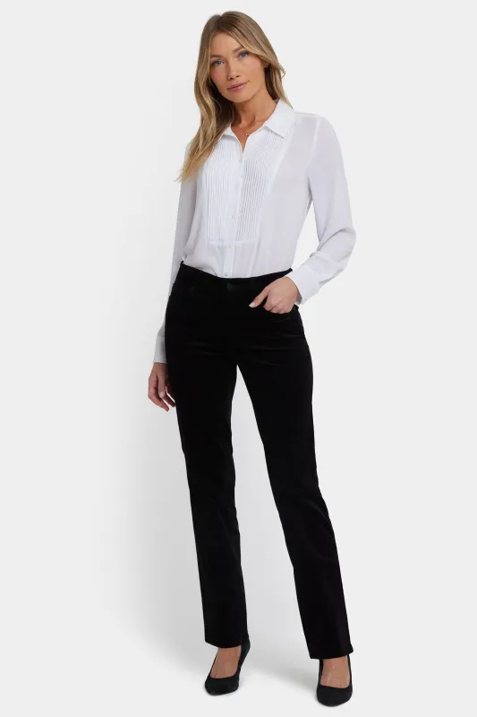 Marilyn Straight Pants In Petite - Black sold by NYDJ