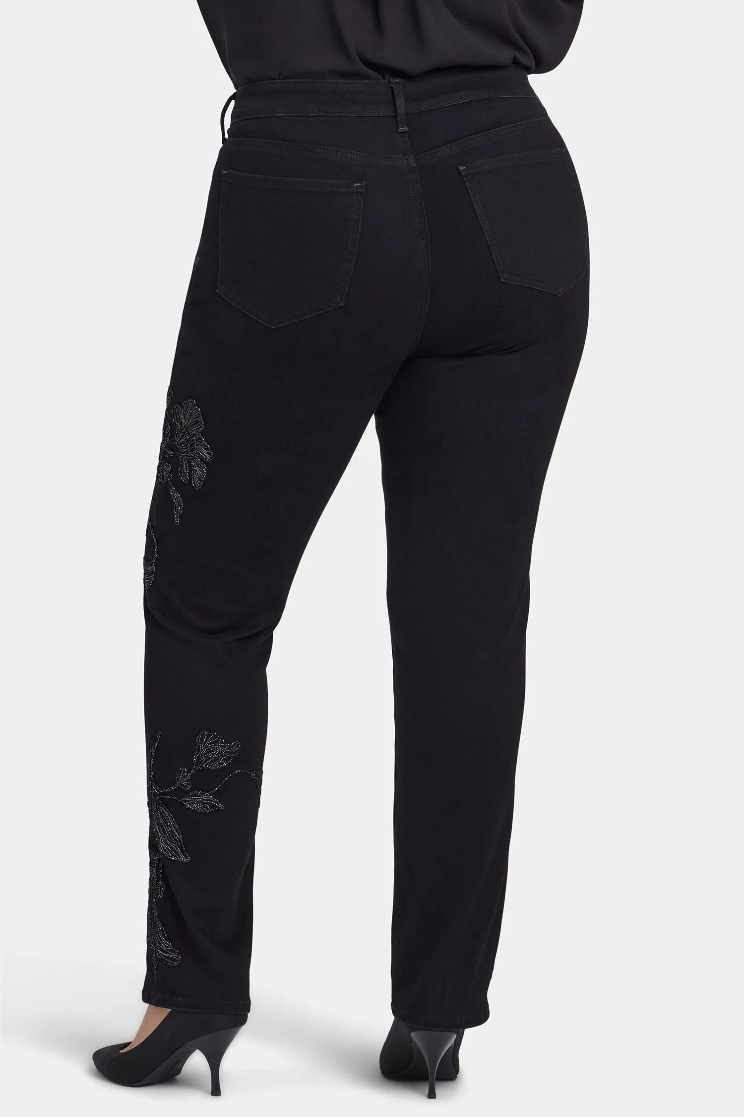 Marilyn Straight Jeans In Plus Size - Black Rinse sold by NYDJ product image thumbnail 5