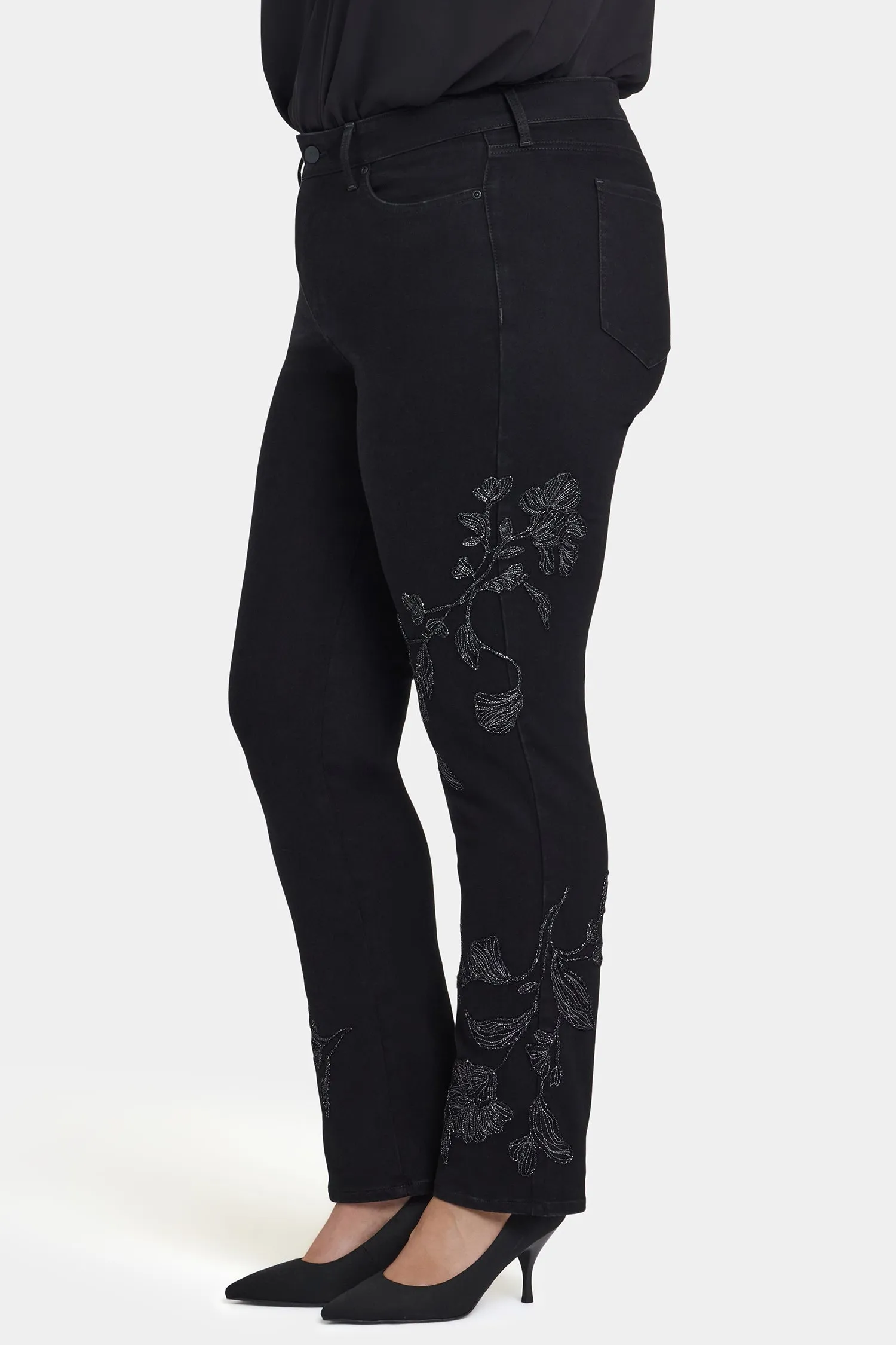 Marilyn Straight Jeans In Plus Size - Black Rinse sold by NYDJ product image thumbnail 3