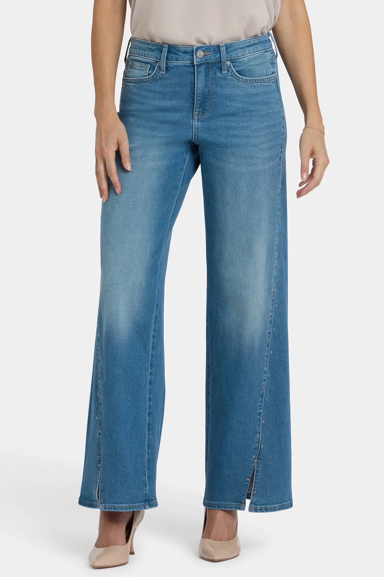 Teresa Wide Leg Jeans In Petite - Avenue Blue sold by NYDJ product image thumbnail 4