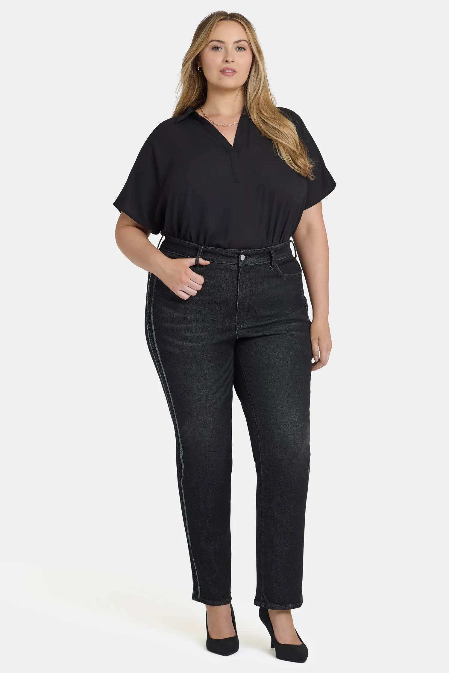 Marilyn Straight Jeans In Plus Size - French Nightfall sold by NYDJ