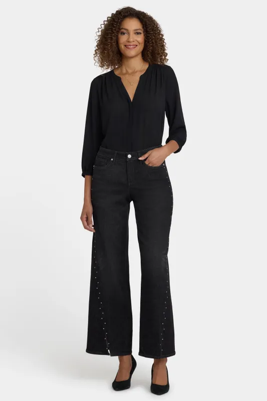 Teresa Wide Leg Jeans In Petite - French Nightfall sold by NYDJ