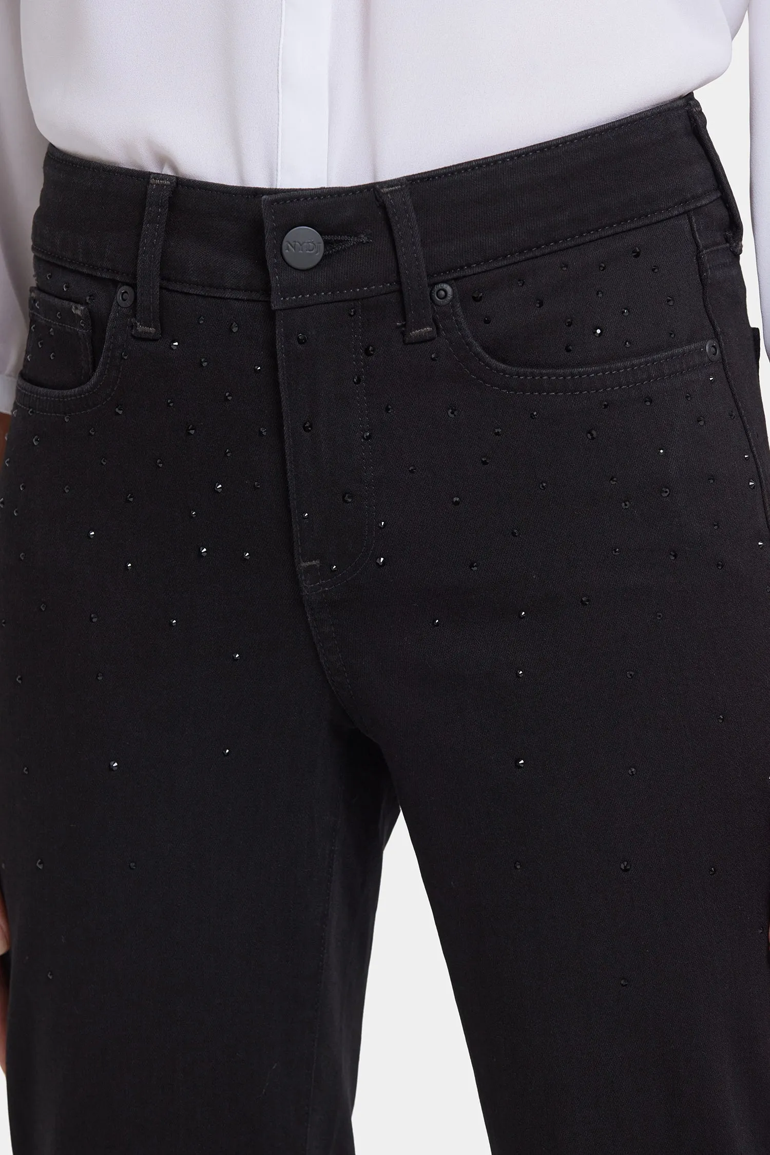 Marilyn Straight Jeans In Petite - Black Rinse sold by NYDJ product image thumbnail 5